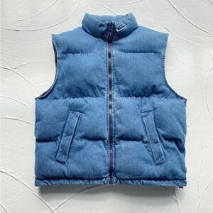 Supreme Kids Denim Blue Puffer Vest